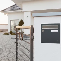 Boite aux lettres Allure 1 porte gris anthracite 7016M-Renz Online