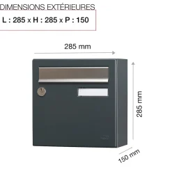 Boite aux lettres Allure Compact gris anthracite 7016M^Renz New