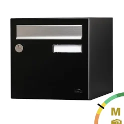 Boite aux lettres Allure 1 porte noir 9005M-Renz Clearance