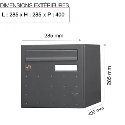 Boite aux lettres CubYsm 2 portes Gris anthracite 7016M^Renz Best