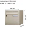 Boite aux lettres CubYsm 2 portes Ivoire 1015B-Renz Best