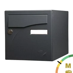 Boite aux lettres Préface 1 porte Noir Sablé RAL 2100 MS-Renz New