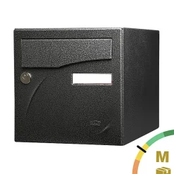 Boite aux lettres Préface 2 portes Noir décor RAL 9005D-Renz Sale