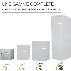 Boite aux lettres Préface 1 porte Gris polaire mat RAL 9006 M-Renz Online
