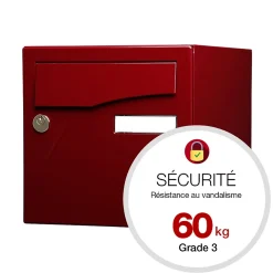 Boite aux lettres Préface 2 portes Rouge pourpre brillant 3004B^Renz Clearance