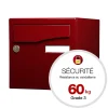 Boite aux lettres Préface 1 porte Rouge pourpre brillant RAL 3004B-Renz Online