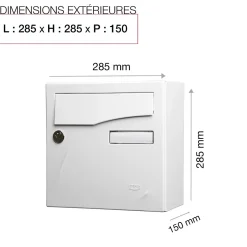 Boite aux lettres Préface compact Blanc brillant RAL 9016B^Renz Discount