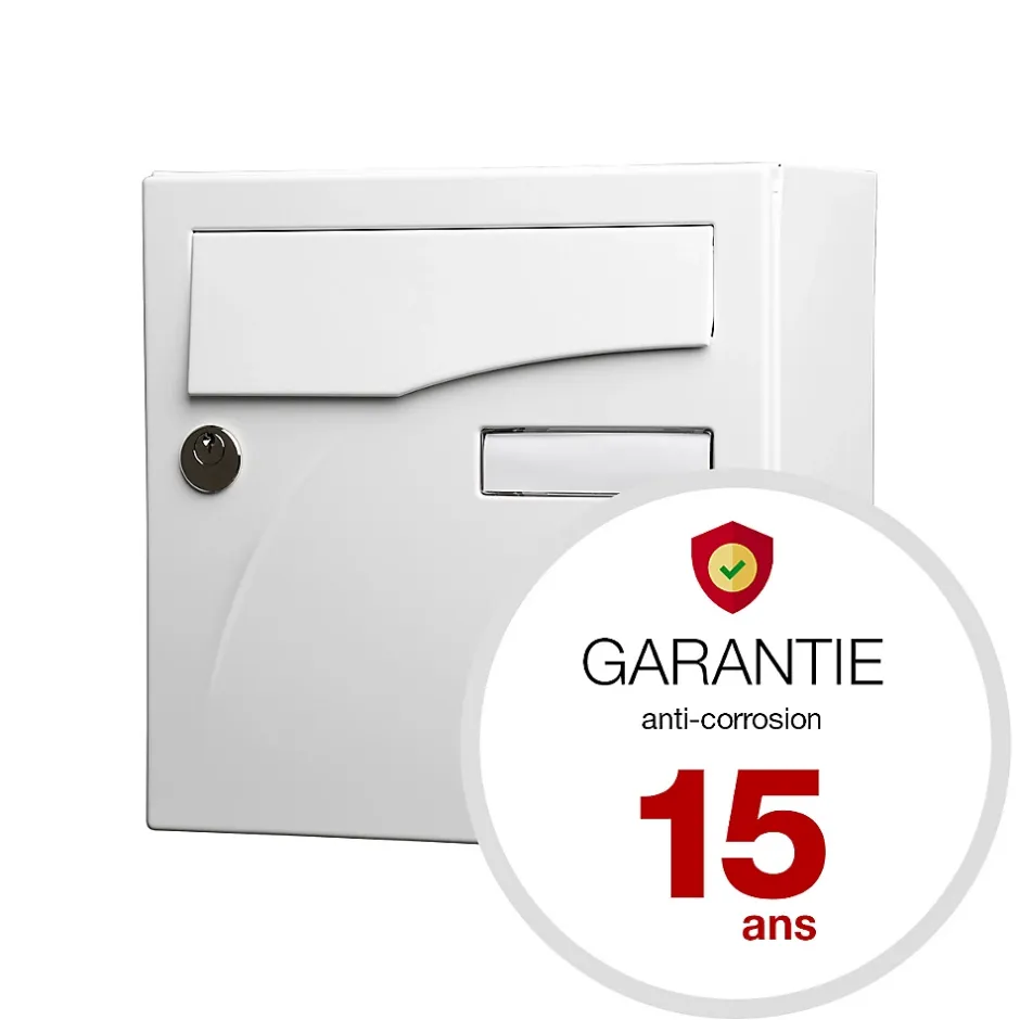 Boite aux lettres Préface compact Blanc brillant RAL 9016B^Renz Discount