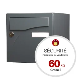 Boite aux lettres Préface 2 portes Gris anthracite RAL 7016M^Renz Discount