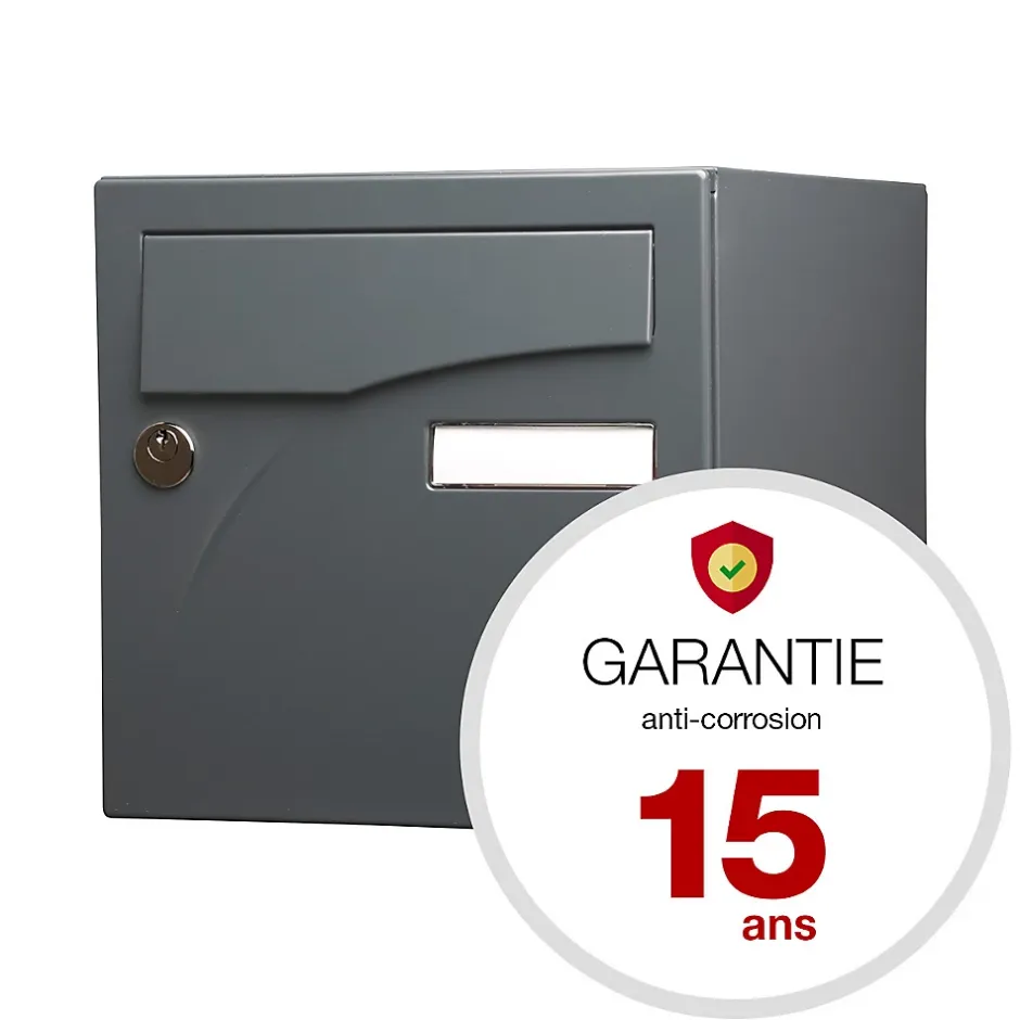 Boite aux lettres Préface 2 portes Gris anthracite RAL 7016M^Renz Discount