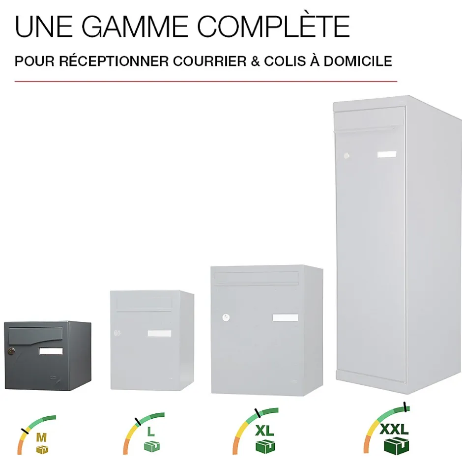 Boite aux lettres Préface 2 portes Gris anthracite RAL 7016M^Renz Discount