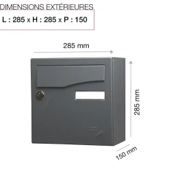 Boite aux lettres Préface compact Gris anthracite mat RAL 7016M^Renz New