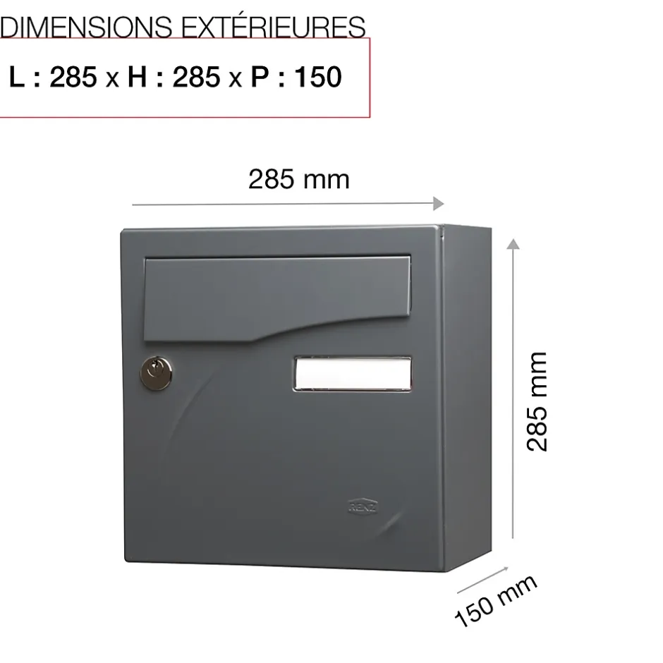 Boite aux lettres Préface compact Gris anthracite mat RAL 7016M^Renz New