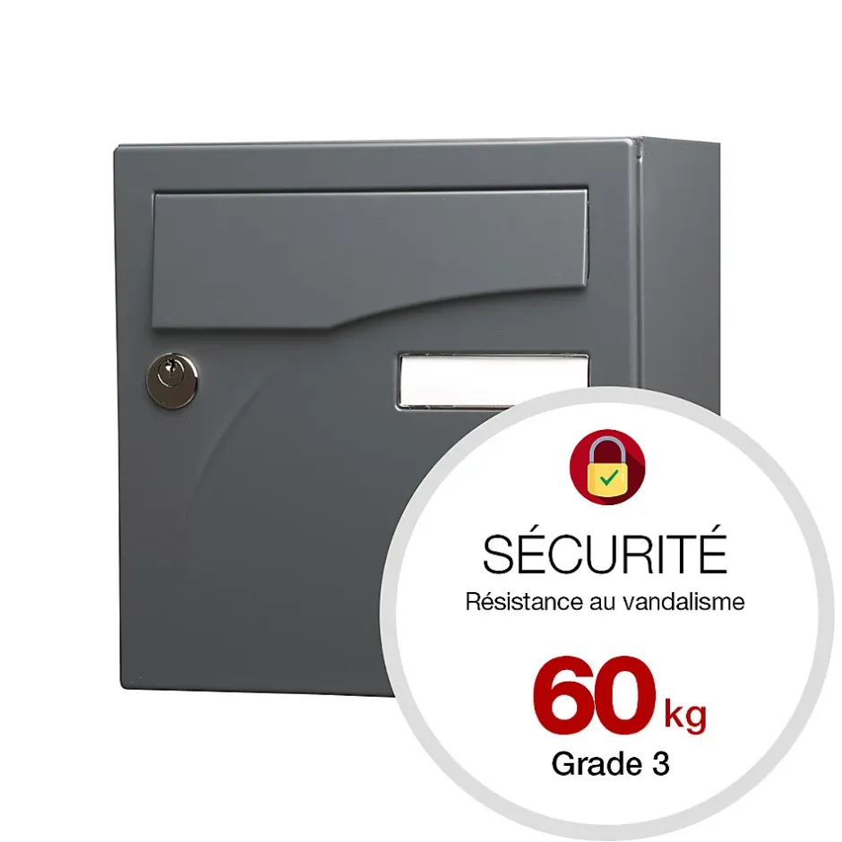 Boite aux lettres Préface compact Gris anthracite mat RAL 7016M^Renz New