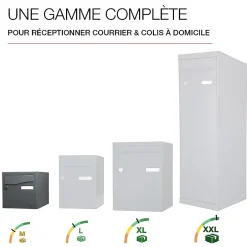 Boite aux lettres Préface 1 porte Gris anthracite mat RAL 7016 M-Renz