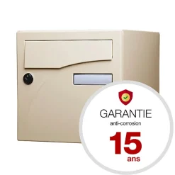 Boite aux lettres Préface 2 portes Ivoire brillant RAL 1015B-Renz Outlet