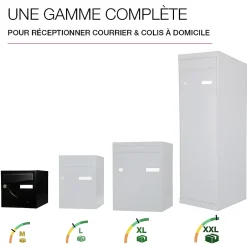 Boite aux lettres Préférence 2 portes noir mat 9005M^Renz Discount
