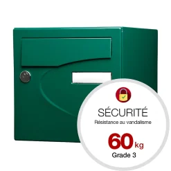 Boite aux lettres Préférence 2 portes vert brillant 6005B-Renz Outlet