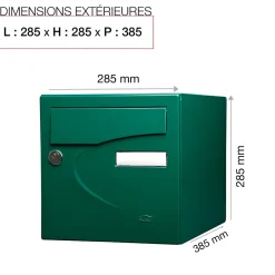 Boite aux lettres Préférence 1P vert brillant 6005B-Renz Sale