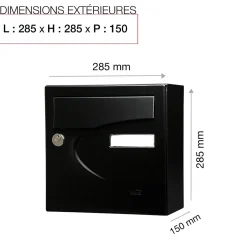 Boite aux lettres Préférence Compact noir mat 9005M^Renz Online