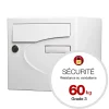 Boite aux lettres Préférence 1 porte blanc brillant 9016B-Renz Online