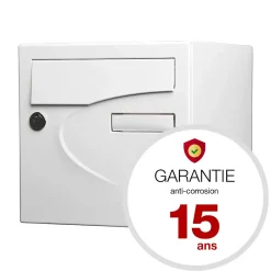 Boite aux lettres Préférence 1 porte blanc brillant 9016B-Renz Online
