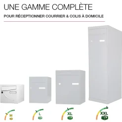 Boite aux lettres Préférence 2 portes blanc brillant 9016B-Renz Hot