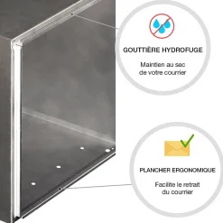 Boite aux lettres Rivage 1 porte inox brossé^Renz Online