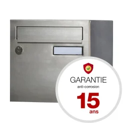 Boite aux lettres Rivage 1 porte inox brossé^Renz Online