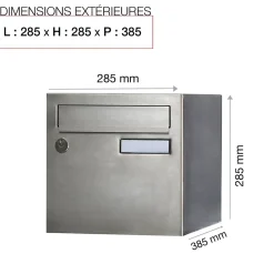 Boite aux lettres Rivage 1 porte inox brossé^Renz Online