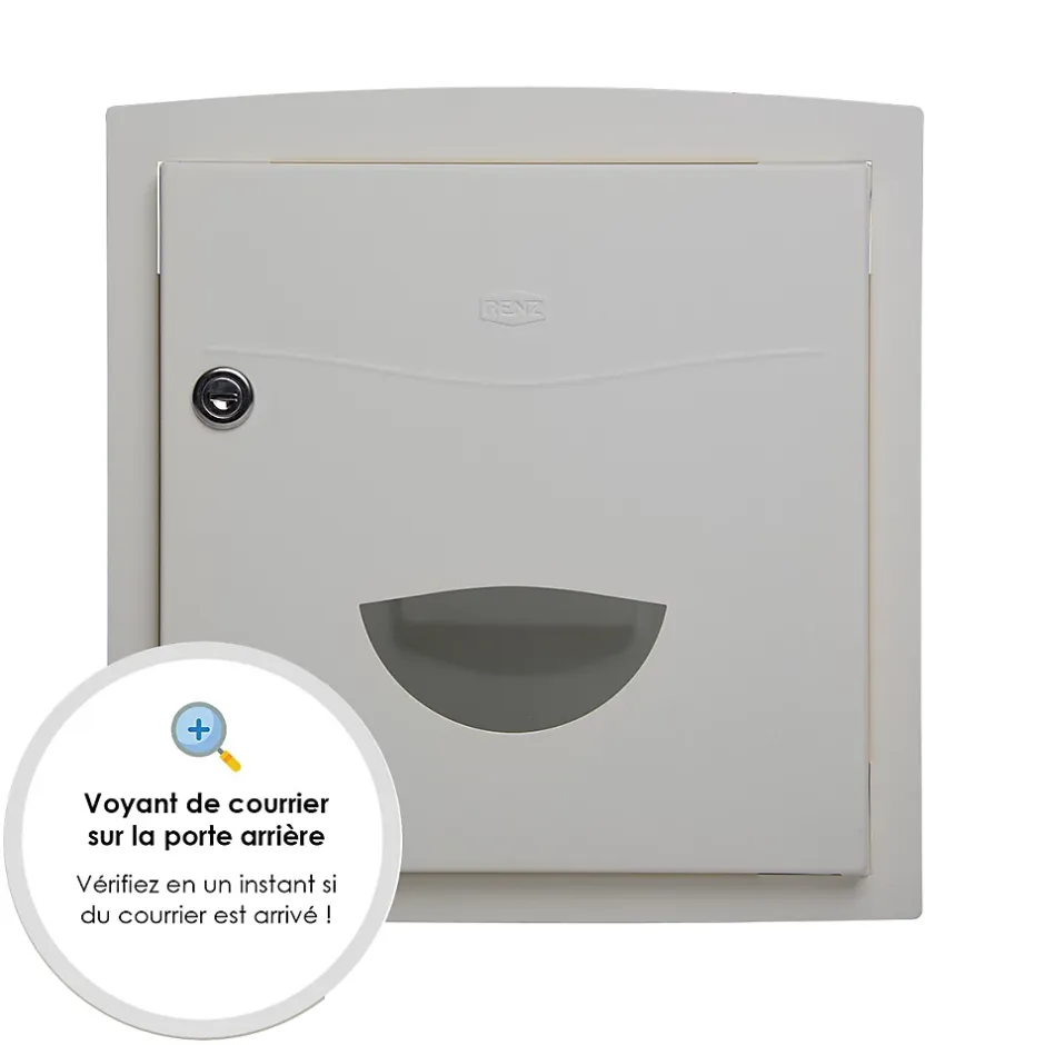 Boite aux lettres Soléa à encastrer 2 portes Ton Pierre sablé 1013MS^Renz Best