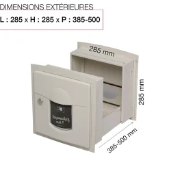 Boite aux lettres Soléa à encastrer 2 portes Ton Pierre sablé 1013MS^Renz Best