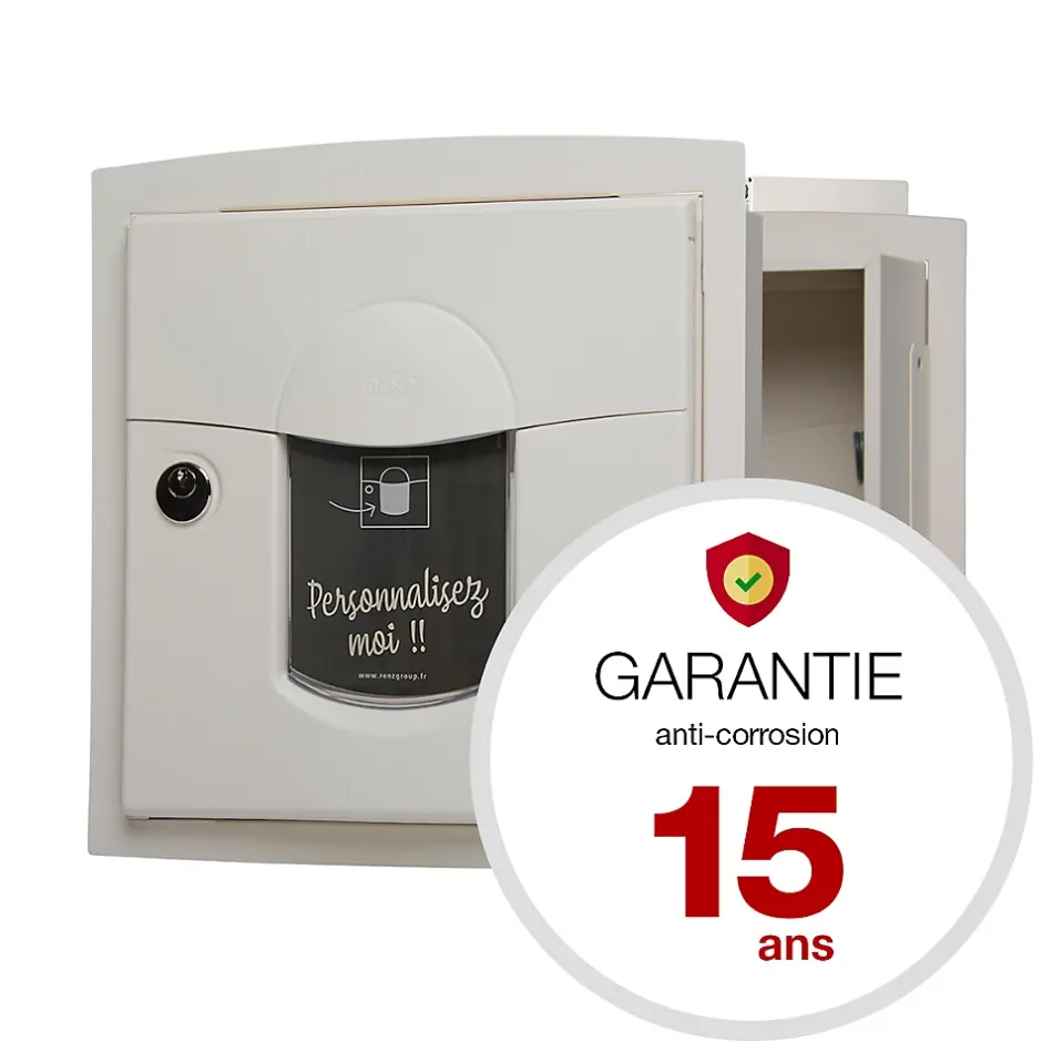 Boite aux lettres Soléa à encastrer 2 portes Ton Pierre sablé 1013MS^Renz Best