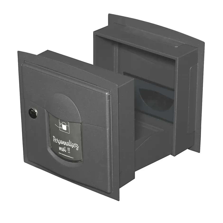 Boite aux lettres Soléa à encastrer 2 portes Gris anthracite REN 0206 MS^Renz Best