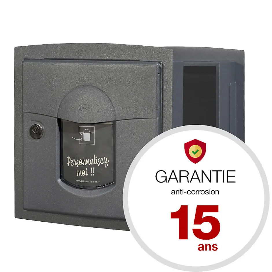 Boite aux lettres Soléa à encastrer 2 portes Gris anthracite REN 0206 MS^Renz Best