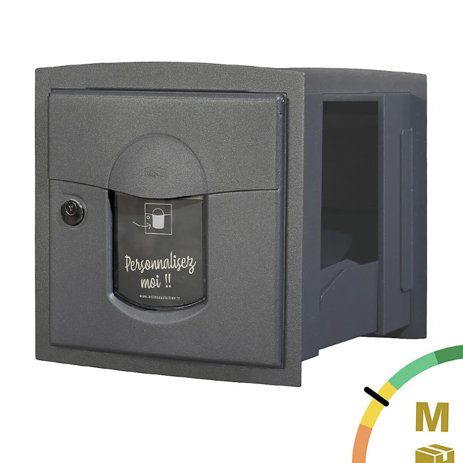 Boite aux lettres Soléa à encastrer 2 portes Gris anthracite REN 0206 MS^Renz Best