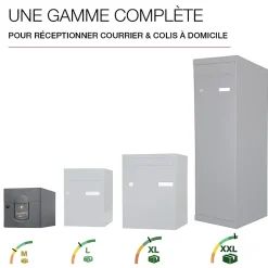 Boite aux lettres Soléa 1 porte Gris anthracite aspect sablé REN 0206MS^Renz Outlet
