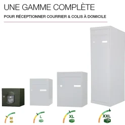 Boite aux lettres Soléa 1 porte Vert mat sablé RAL 6007 MS^Renz Outlet