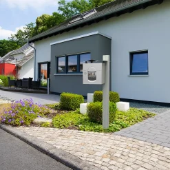 Boite aux lettres Soléa 2 portes Gris RAL 7037 mat-Renz