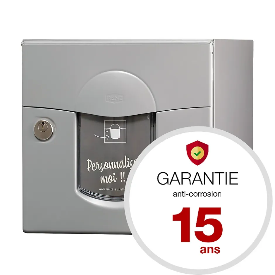 Boite aux lettres Soléa 2 portes Gris RAL 7037 mat-Renz