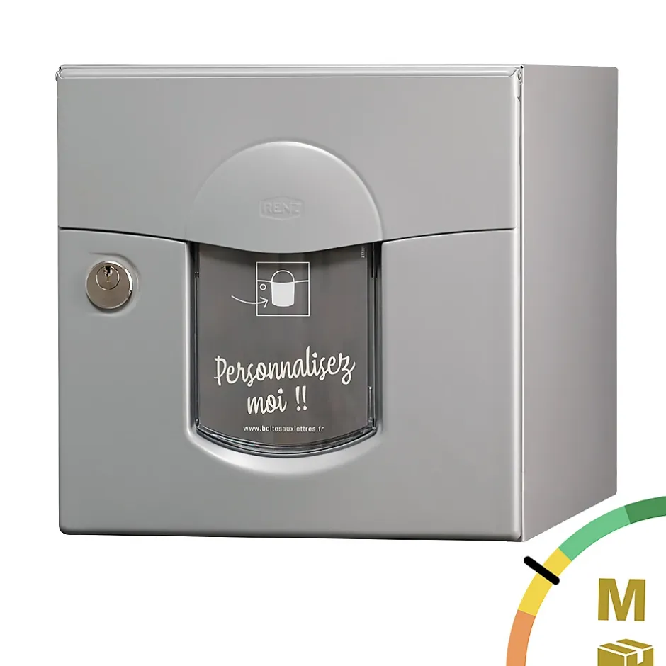 Boite aux lettres Soléa 2 portes Gris RAL 7037 mat-Renz