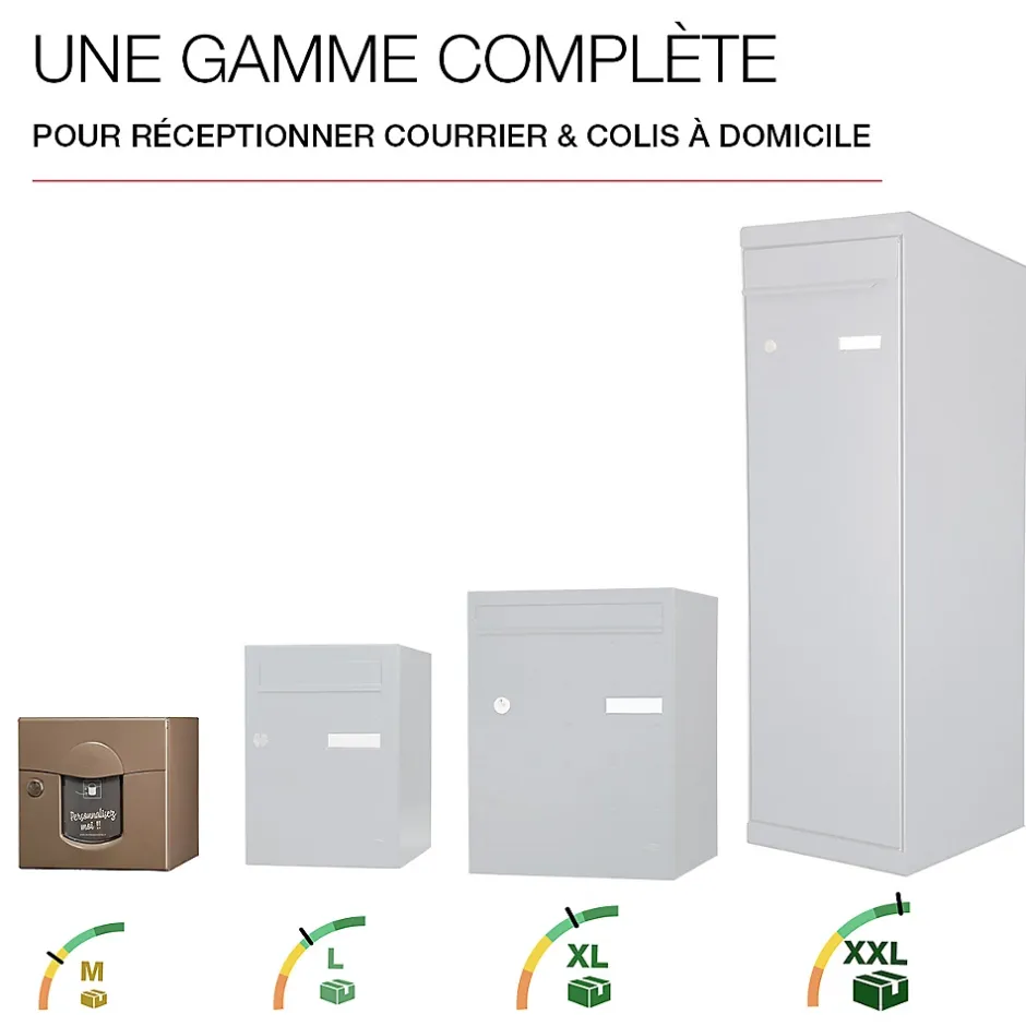 Boite aux lettres Soléa 2 portes taupe RAL 7006 B^Renz