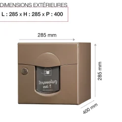 Boite aux lettres Soléa 2 portes taupe RAL 7006 B^Renz