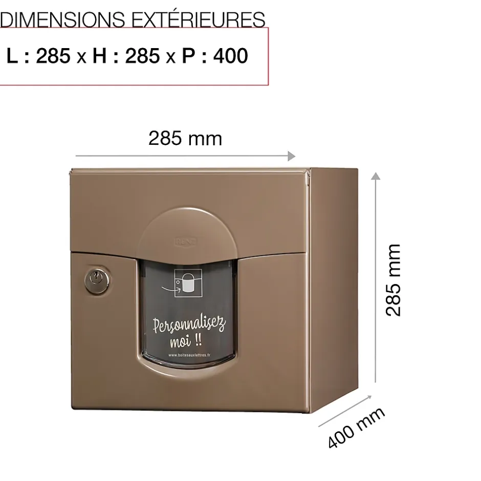 Boite aux lettres Soléa 2 portes taupe RAL 7006 B^Renz