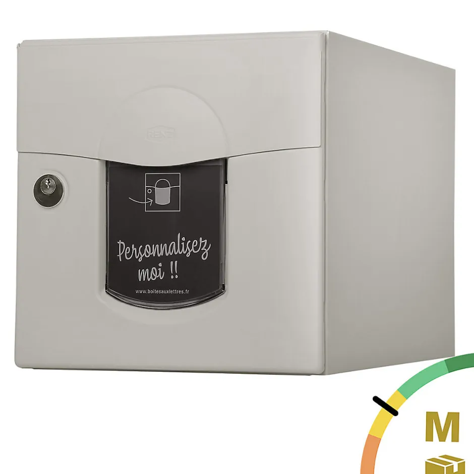 Boite aux lettres Soléa 2 portes Ton pierre aspect sablé RAL 1013MS-Renz Clearance
