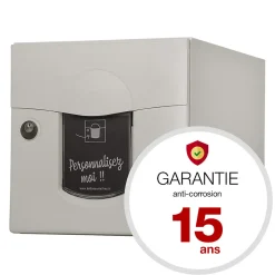 Boite aux lettres Soléa 2 portes Ton pierre aspect sablé RAL 1013MS-Renz Clearance