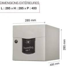 Boite aux lettres Soléa 2 portes Ton pierre aspect sablé RAL 1013MS-Renz Clearance