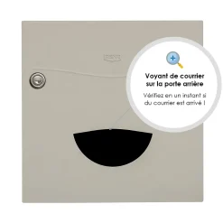 Boite aux lettres Soléa 2 portes Ton pierre aspect sablé RAL 1013MS-Renz Clearance