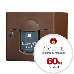 Boite aux lettres Soléa 1 porte Rouille mat sablé RAL 0210 MS-Renz Best