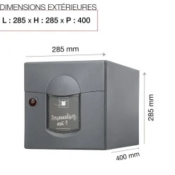 Boite aux lettres Soléa 2 portes Gris anthracite aspect sablé REN 0206MS-Renz Best